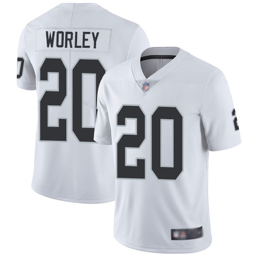 Men Oakland Raiders Limited White Daryl Worley Road Jersey NFL Football #20 Vapor Untouchable Jersey